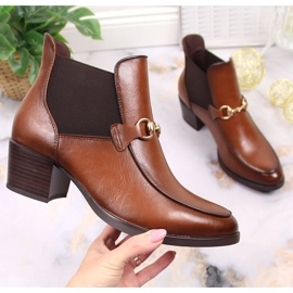 Ruskeat Vinceza JAN150B naisten slip-on saappaat 1