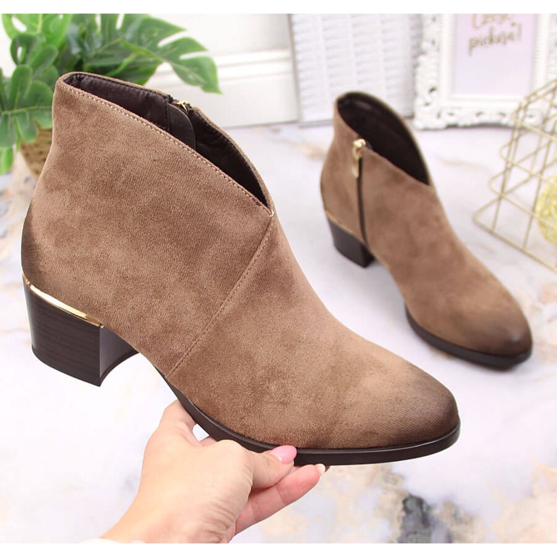 Filippo Beige mokkanahka lämpimät naisten Vinceza-saappaat 1