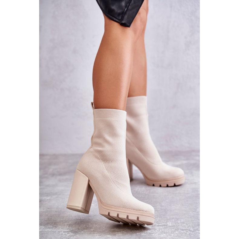 FB2 Naisten materiaali nilkkurit beige säleikkö ruskea 1