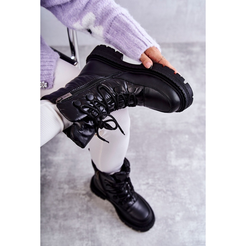 Naisten nauhalliset lumisaappaat GOE KK2N4017 musta 1