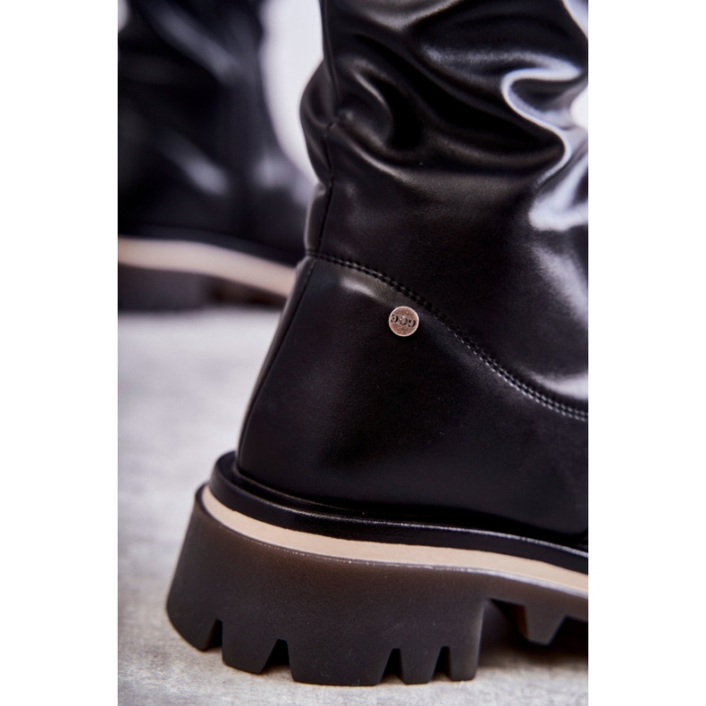 Nahkasaappaat polven yli GOE KK2N4024 Musta 2