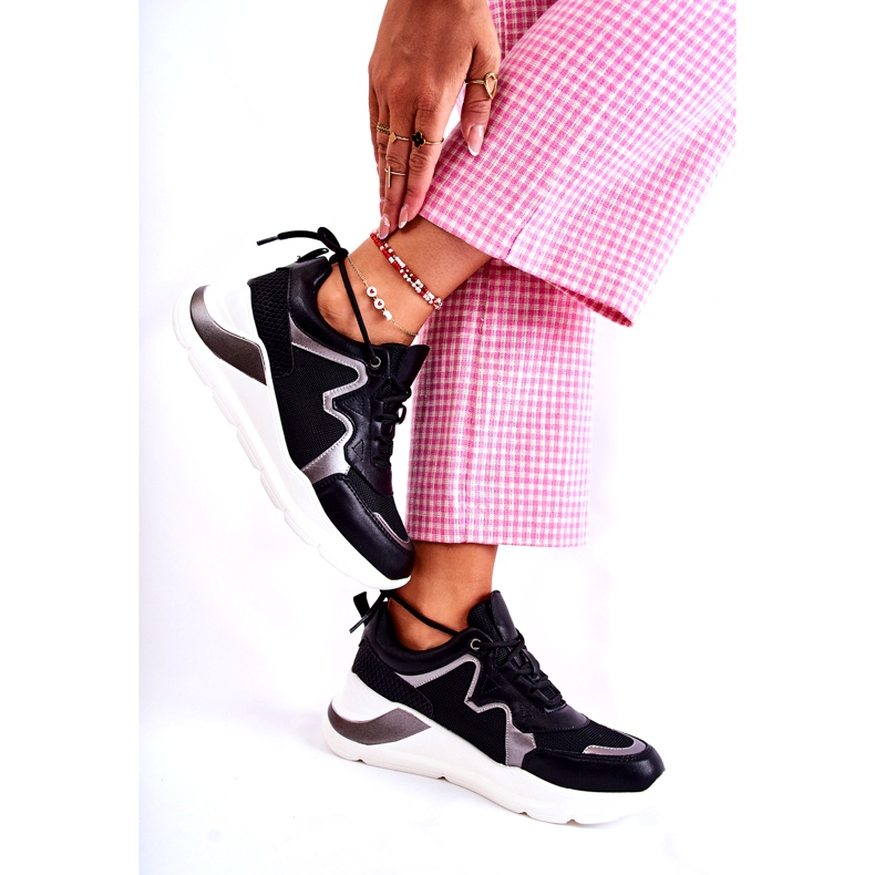 Naisten muodikkaat mustan urheilun lenkkarit 2