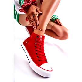 Naisten lenkkarit Big Star High Red DD274334 punainen 3
