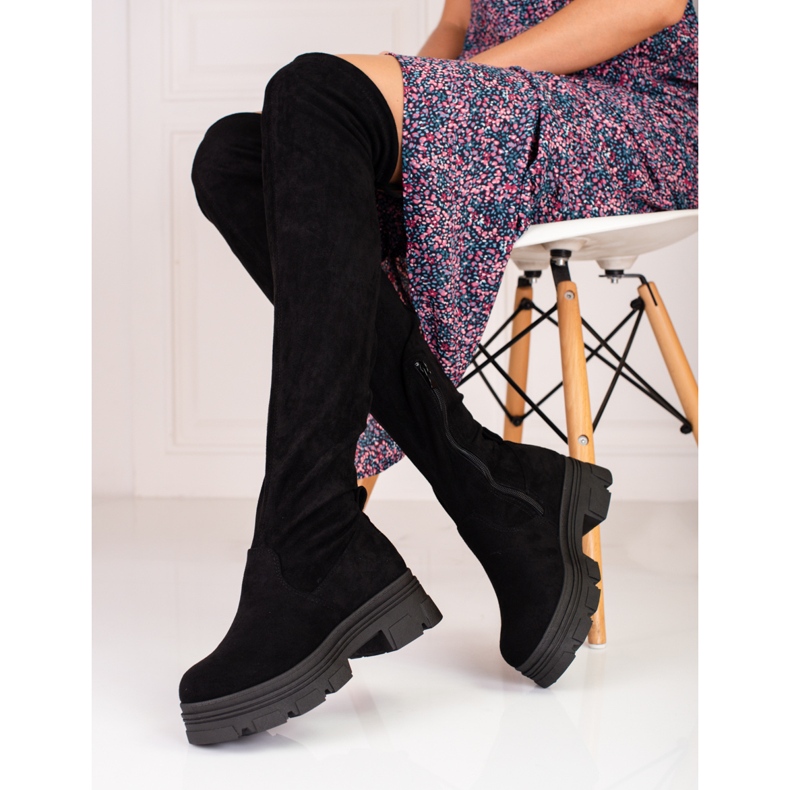 Naisten Shelovet-saappaat mustalla alustalla 2