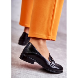 Vinceza Muodikkaat nahkaiset loaferit, musta trine 2