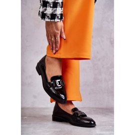 Vinceza Muodikkaat Lakatut Kengät Loafers Musta Trine 2