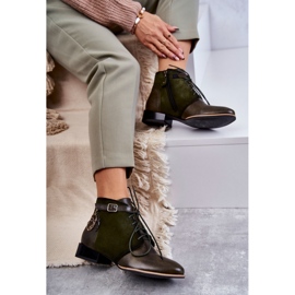 Naisten nahkasaappaat Maciejka 5743A-09 Vihreä 2