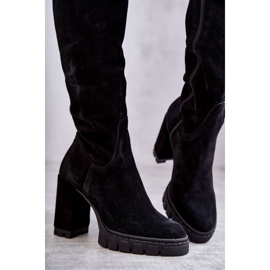 PA2 Muodikkaat mokkanahkaiset Estrela-saappaat musta 2