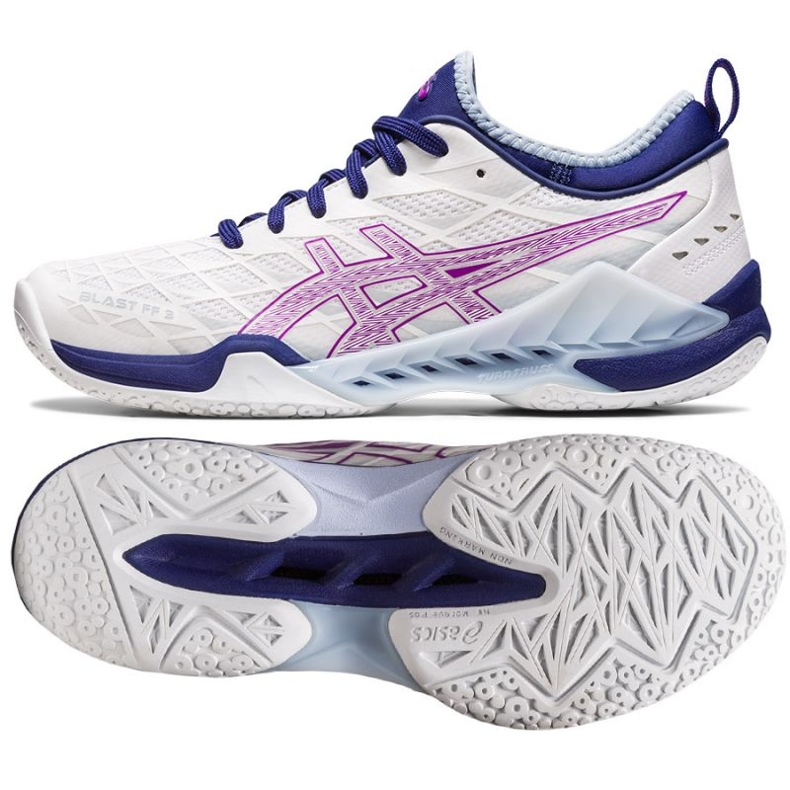 Asics Blast Ff 3 W 1072A080 100 käsipallokengät valkoinen 1