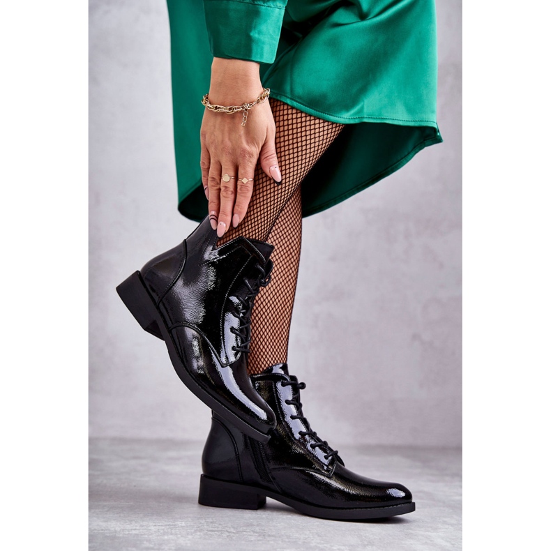 S.Barski Classic Lakatut Boots Naisten Jodhpur-saappaat Bello musta 1