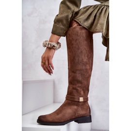 Vinceza Naisten mokkanahkaiset tasakorkokengät beige Henrike ruskea 1