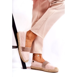 Naisten espadrillit vaaleanpunaisilla zirkonioilla vaaleanpunainen 1