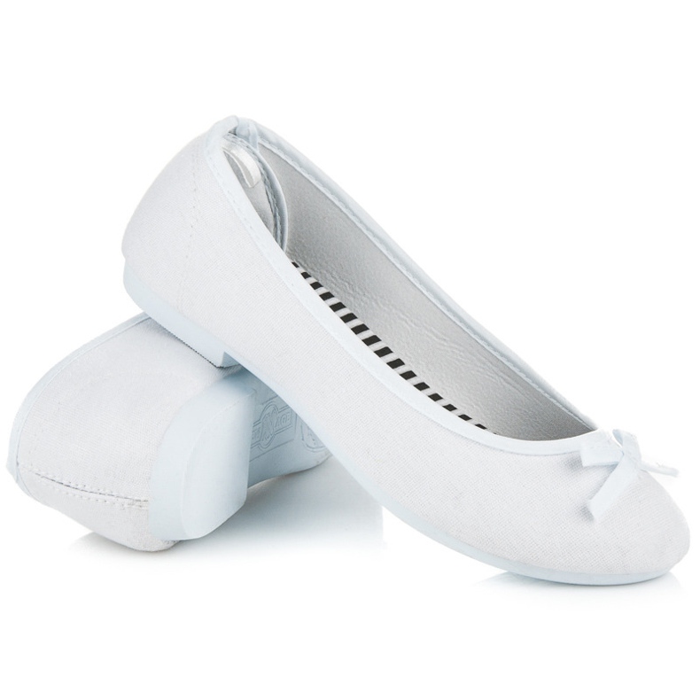New Age Urheilulliset balerinat rusetilla valkoinen 1