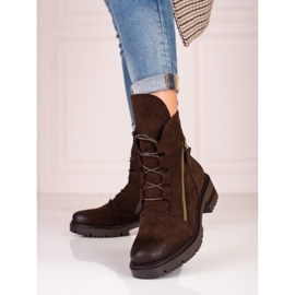 W. Potocki Potockin ruskea mokkanahka naisten työvaatteet 1