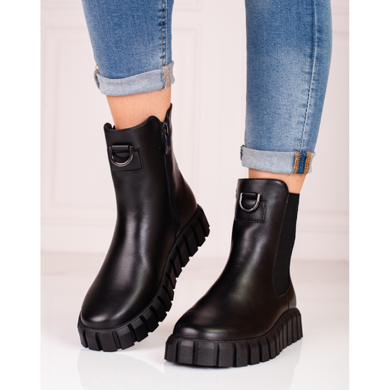 W. Potocki Mustat Potocki naisten alustasaappaat 2