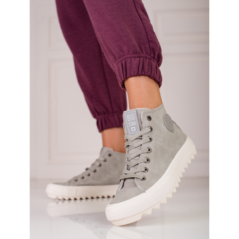 Naisten Big Star EE274114 tennarit harmaa 1