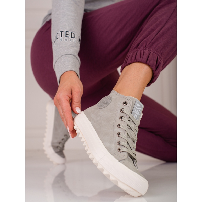 Naisten Big Star EE274114 tennarit harmaa 2