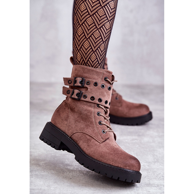 Naisten mokkanahkaiset lämpimät saappaat vaaleanruskeat hopeiset 1