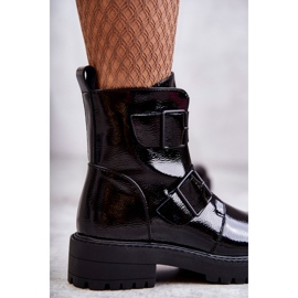 PJ1 Lakatut naisten mustat Gritta-saappaat vetoketjulla 1