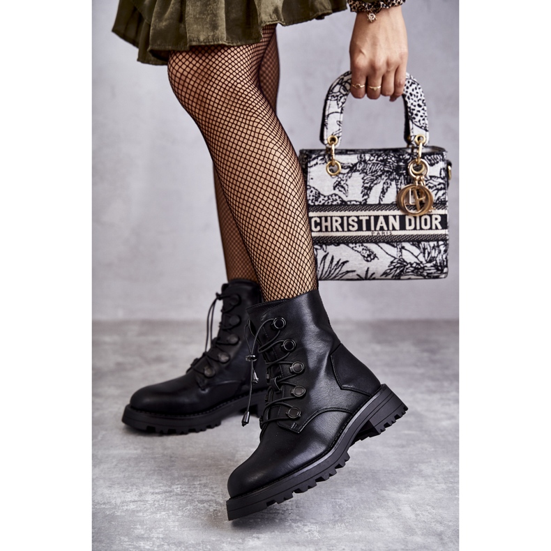 PJ1 Naisten mustat lämpimät saappaat, joissa on resori Helia 2