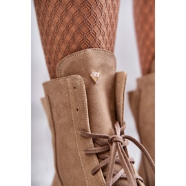 Mokkasaappaat vetoketjulla Nicole 2754 Beige ruskea 2