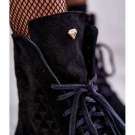 Nauhalliset mokkanahkasaappaat Nicole 2751 Musta 2