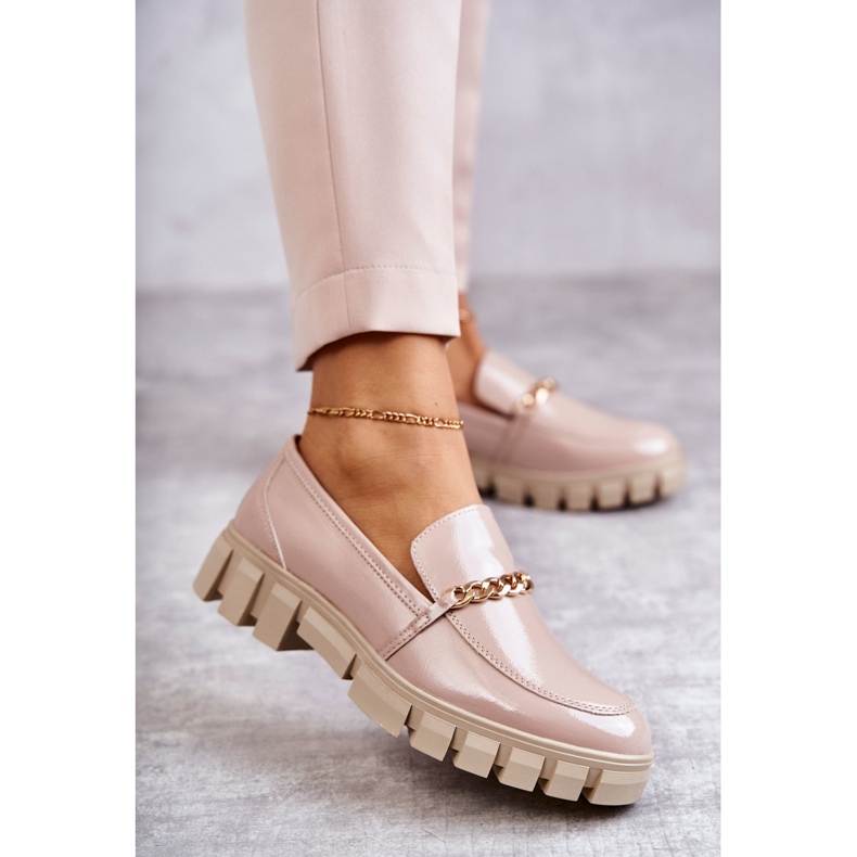 Sergio Leone Lakatut kengät ketjulla Beige Anne 1