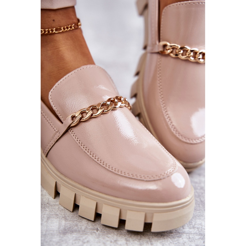 Sergio Leone Lakatut kengät ketjulla Beige Anne 2