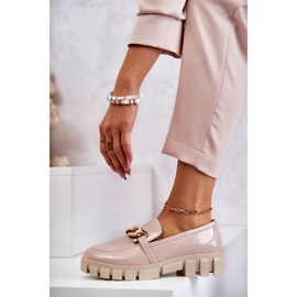 Sergio Leone Lakatut loaferit alustalla Beige Inger 2