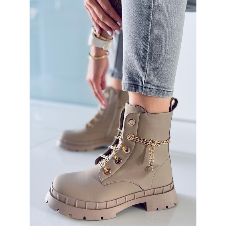 Pyöreitä saappaat Lohan Apricot beige 1