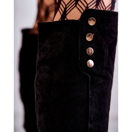 S.Barski Mustat Lauran lämpimät mokkanahkaiset tasakorkoiset saappaat 2