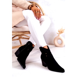 S.Barski Naisten mokkanahkaiset mustat cowboysaappaat Devon 3