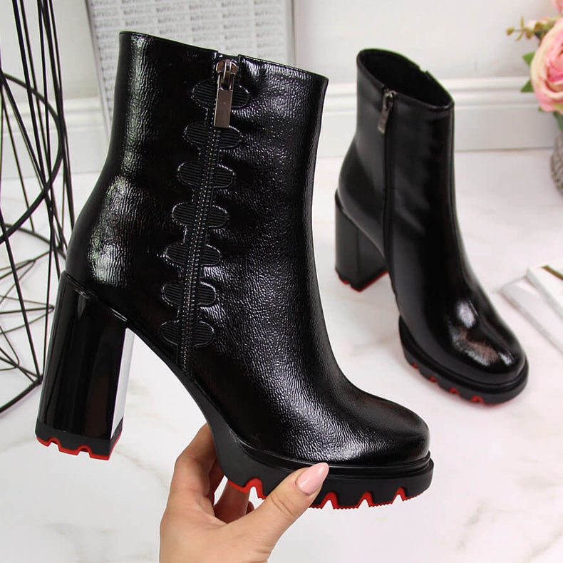 Mustat Filippo naisten saappaat tolppaan 2