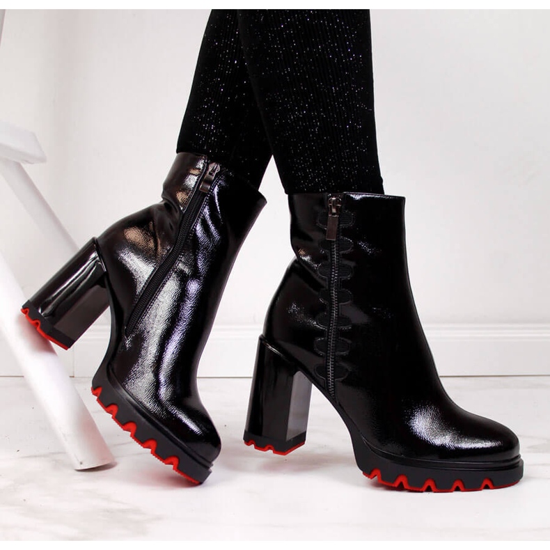 Mustat Filippo naisten saappaat tolppaan 1