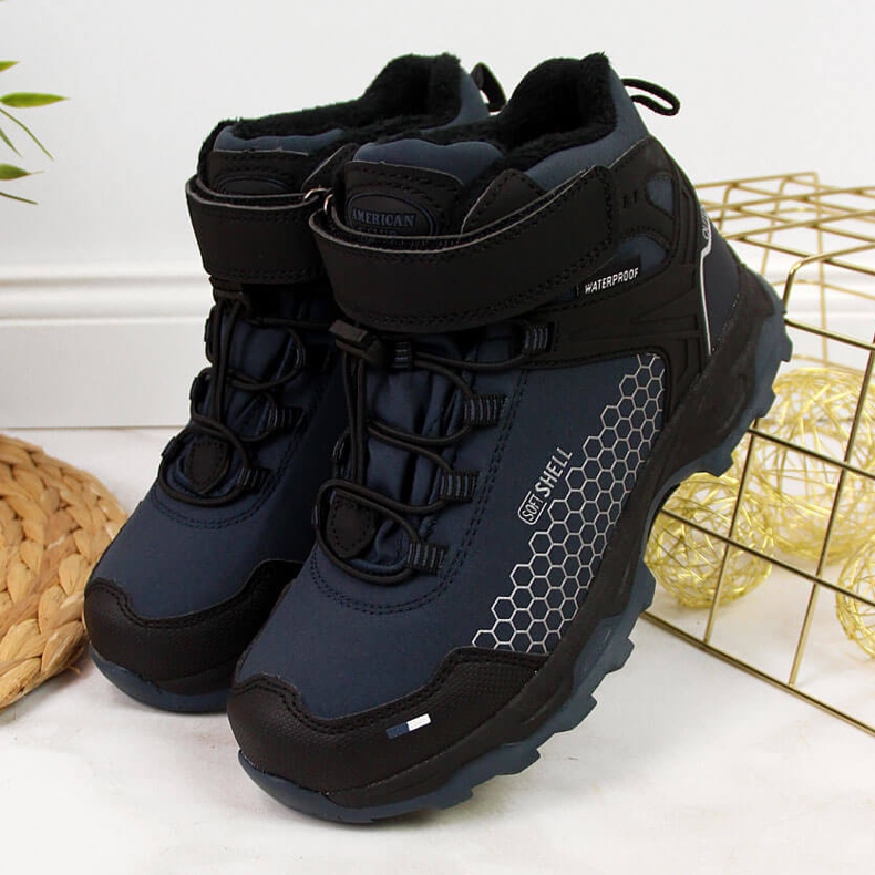 Poikien vedenpitävät American Clubin laivastonsiniset lumisaappaat sininen 2