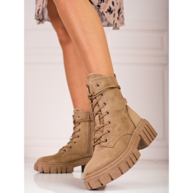 Naisten beige mokkanahka Shelovet-laukut ruskea 1