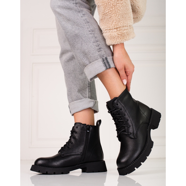 Naisten klassiset Shelovet-nauhakassit musta 1