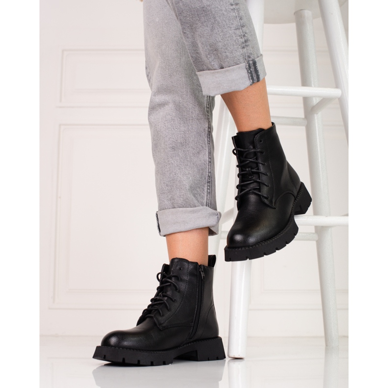 Naisten klassiset Shelovet-nauhakassit musta 2