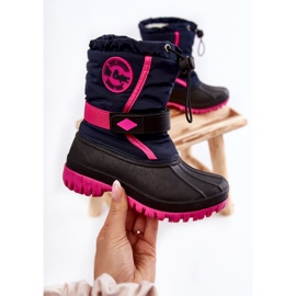 Lasten eristetyt lumisaappaat Lee Cooper LCJ-21-44-0522 Fuchsia musta tummansininen vaaleanpunainen 2