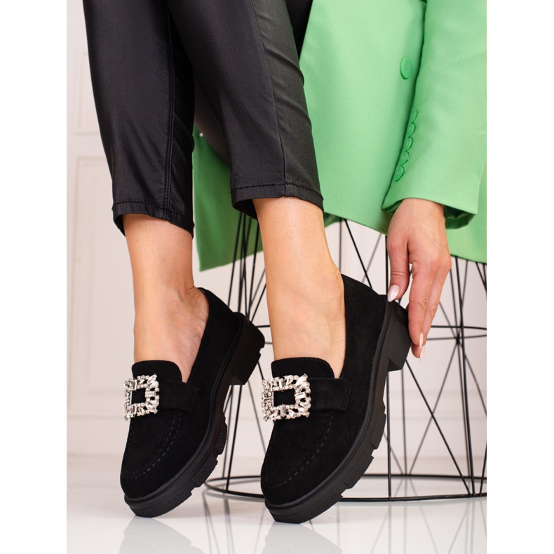 Mokkahousut Shelovet-alustalla musta 1