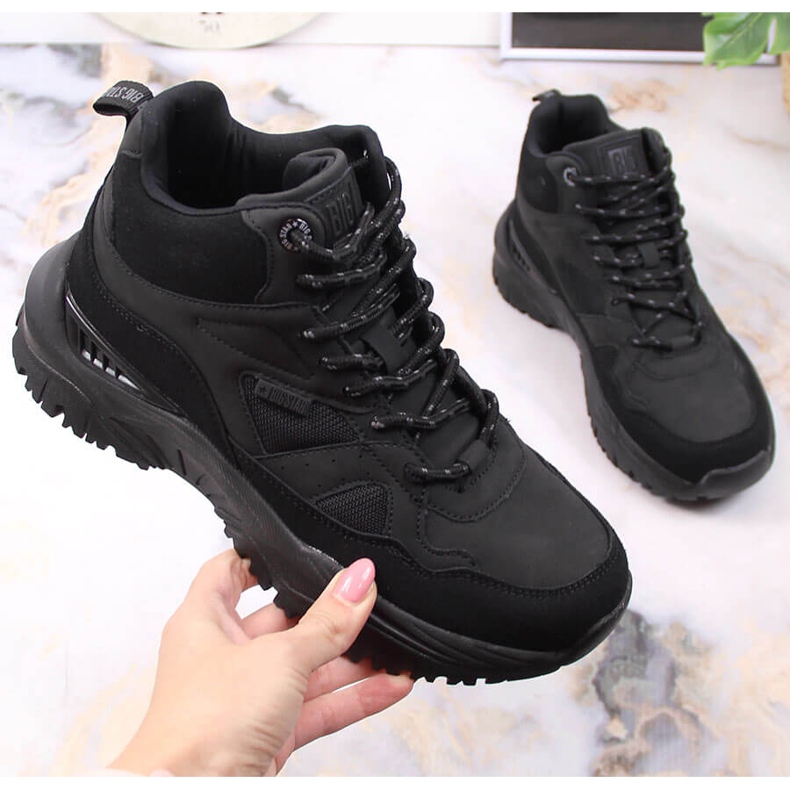 Black Big Star KK274356 naisten mustat urheilusaappaat 1