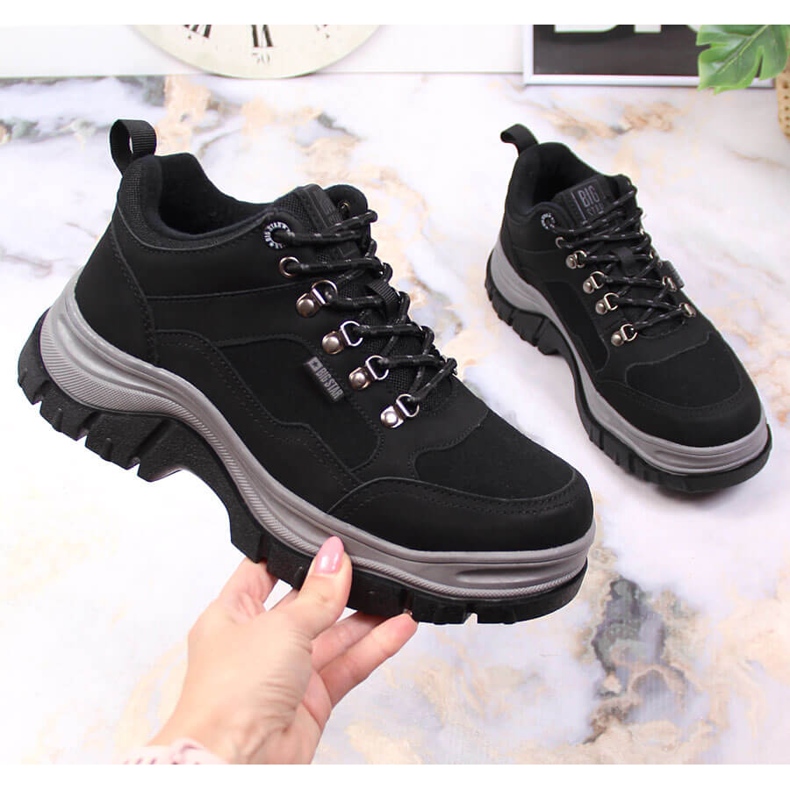 Naisten mustat saappaat fleecellä Big Star KK274364 1