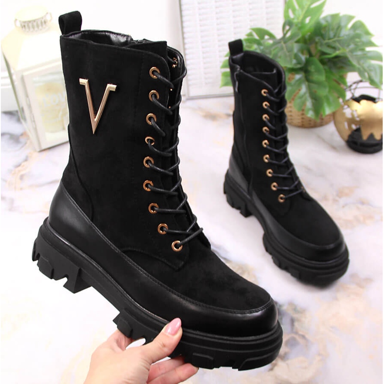 Naisten mustat eristetyt saappaat Jezzi JEZ375A 1