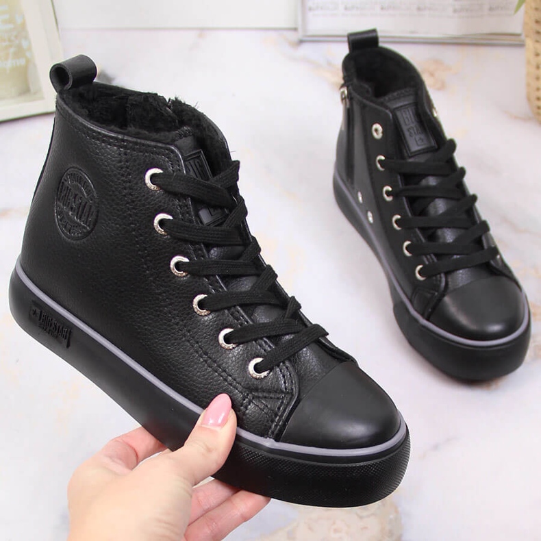 Korkeaeristetyt mustat lasten tennarit Big Star KK374228 1