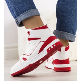 PA1 Punaiset Megatheo nilkkalenkkarit valkoinen punainen 1