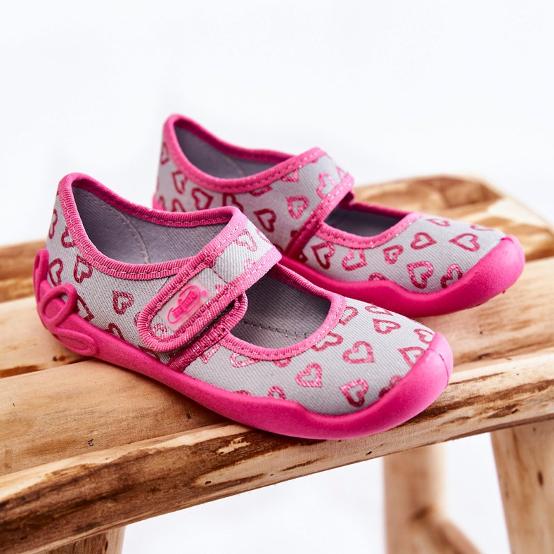 BEFADO S.A. Lasten sydän Ballerina Tossut Befado 123X070 Harmaa-Pink vaaleanpunainen 1