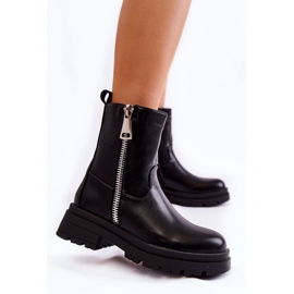 PG1 Naisten mustat Jette lämpimät saappaat vetoketjuilla 1