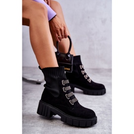 Seastar Mustat mokkanahkaiset sukkasaappaat strassit 4