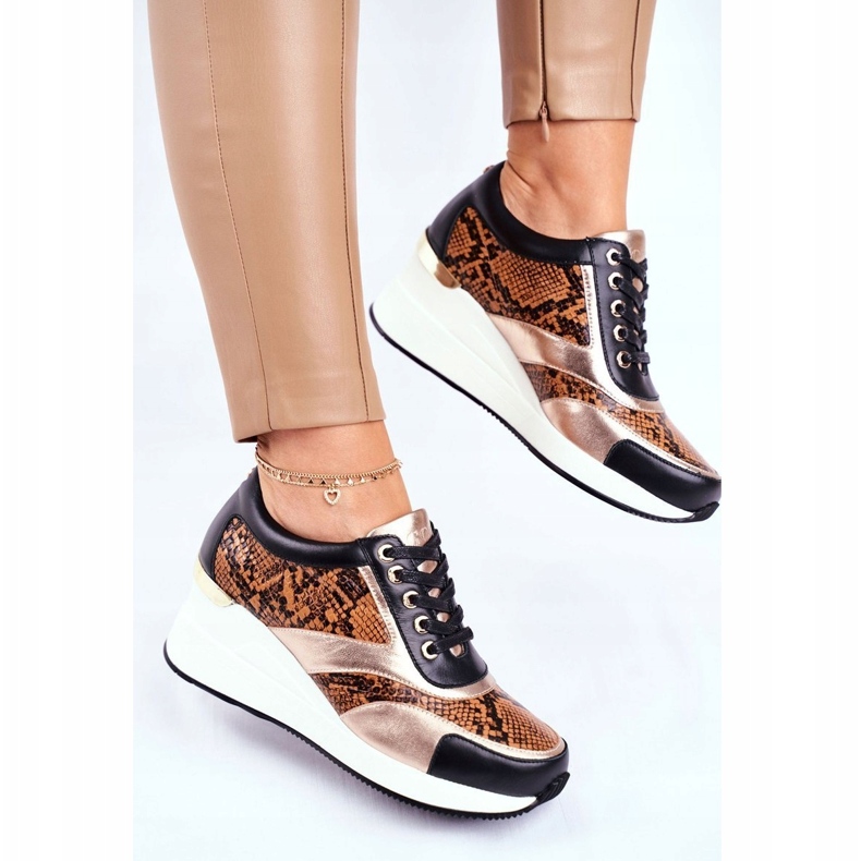 GOE Naisten urheilukengät Lenkkarit Musta Nahka GG2N3044 4