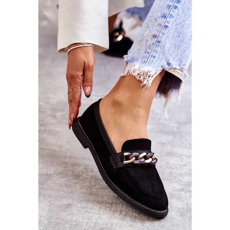 FB2 Naisten mokkanahkahousut, joissa on ketju mustat kynnet 4